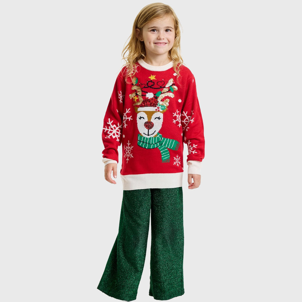 Det søde rensdyrs julesweater - Barn